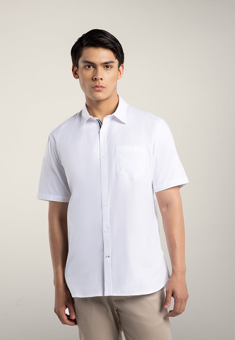 MOC Kemeja Lengan Pendek Pria Andrea - White