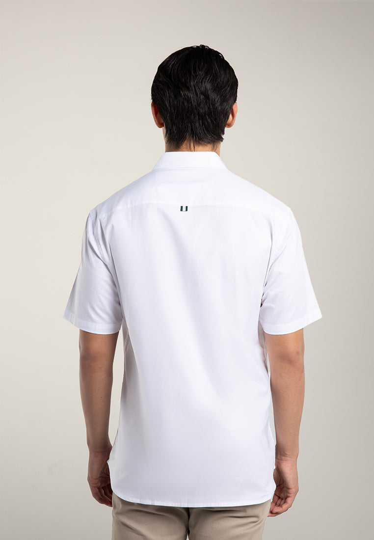 MOC Kemeja Lengan Pendek Pria Andrea - White
