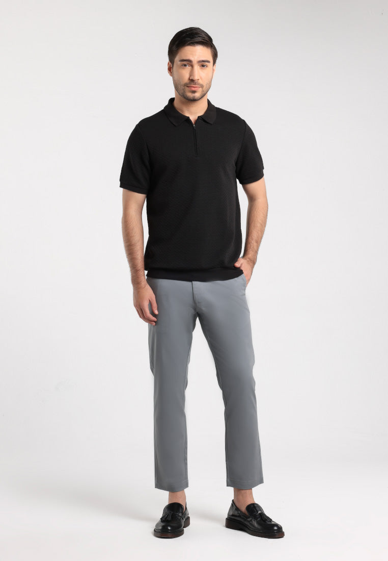 MOC - Kaos Polo Pria Lengan Pendek Caleb - Black