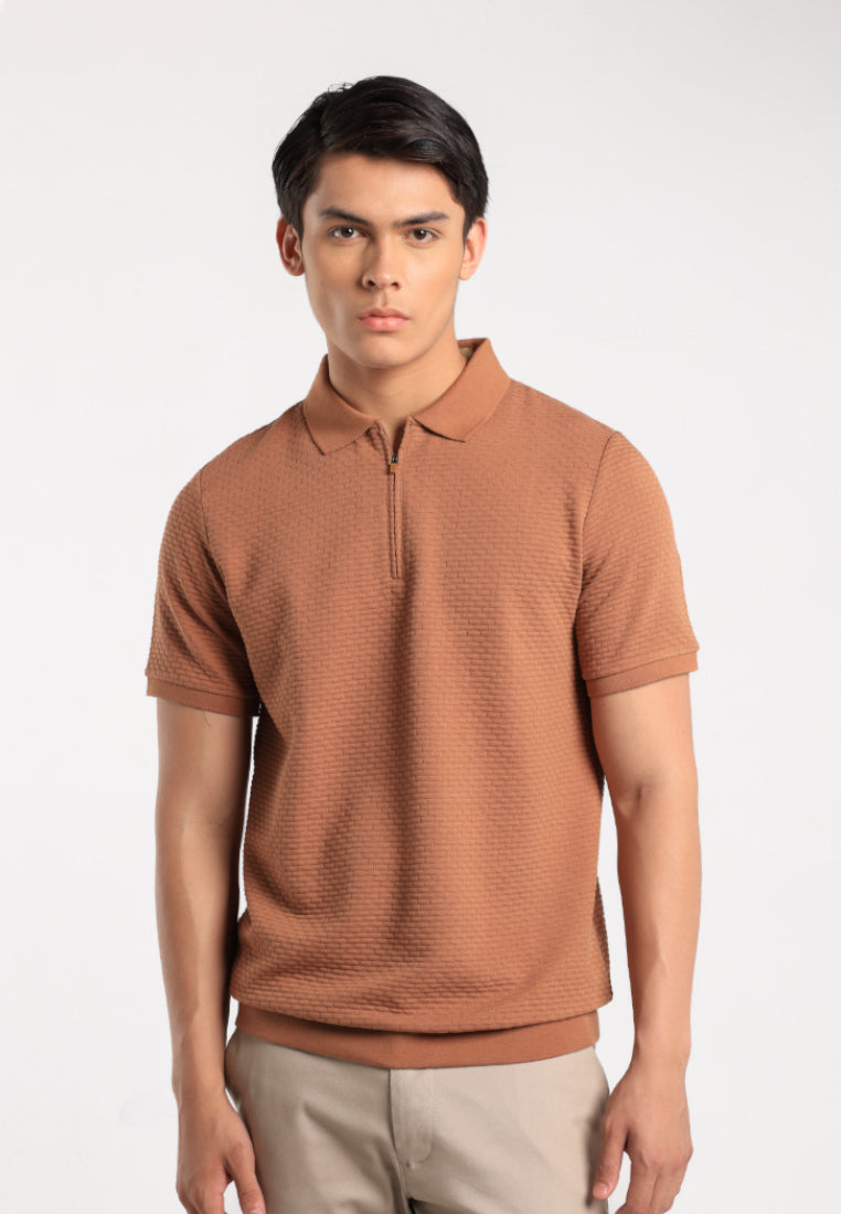 MOC - Kaos Polo Pria Lengan Pendek Caleb - Brown