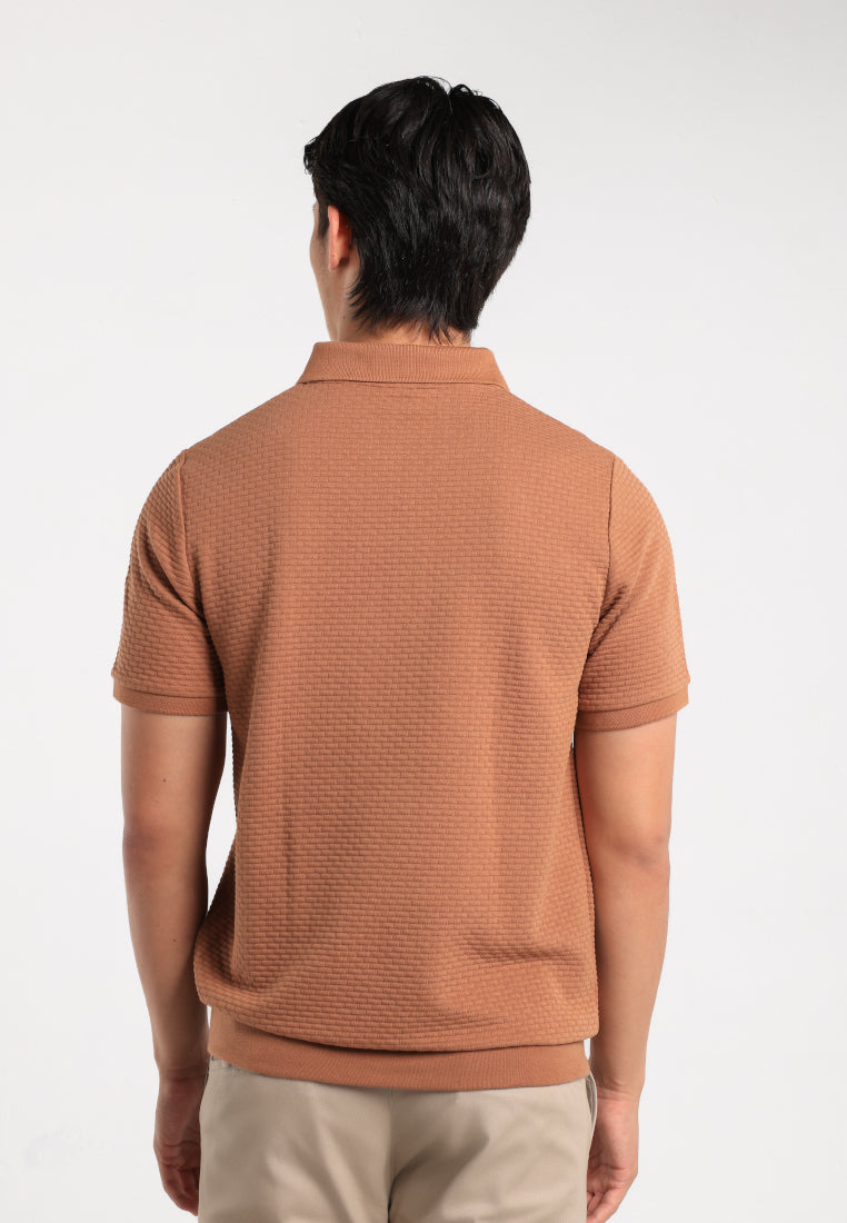 MOC - Kaos Polo Pria Lengan Pendek Caleb - Brown