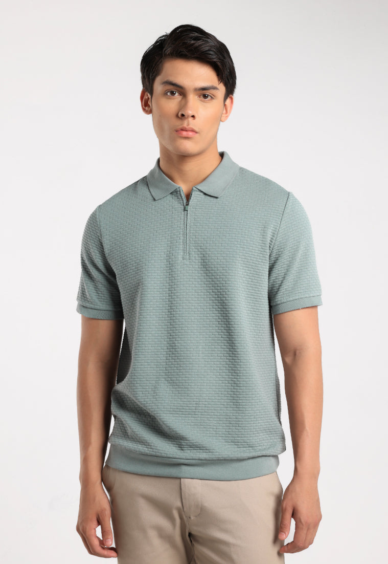 MOC - Kaos Polo Pria Lengan Pendek Caleb - Light Green