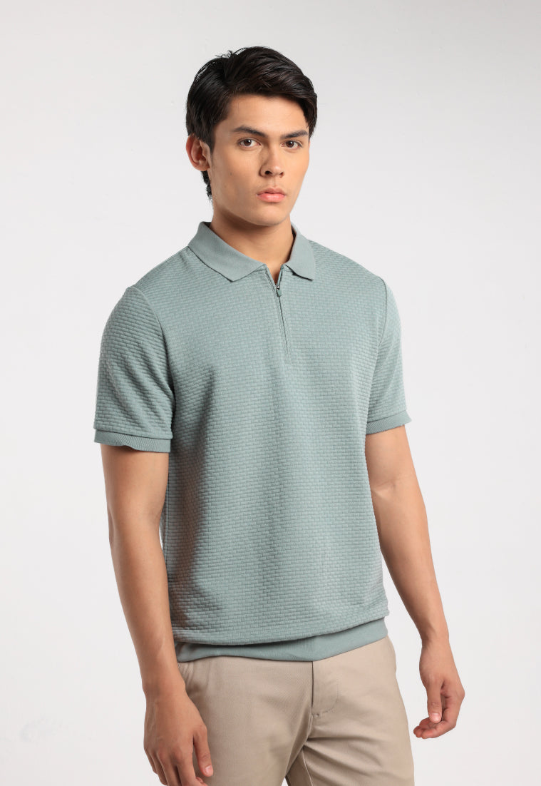 MOC - Kaos Polo Pria Lengan Pendek Caleb - Light Green