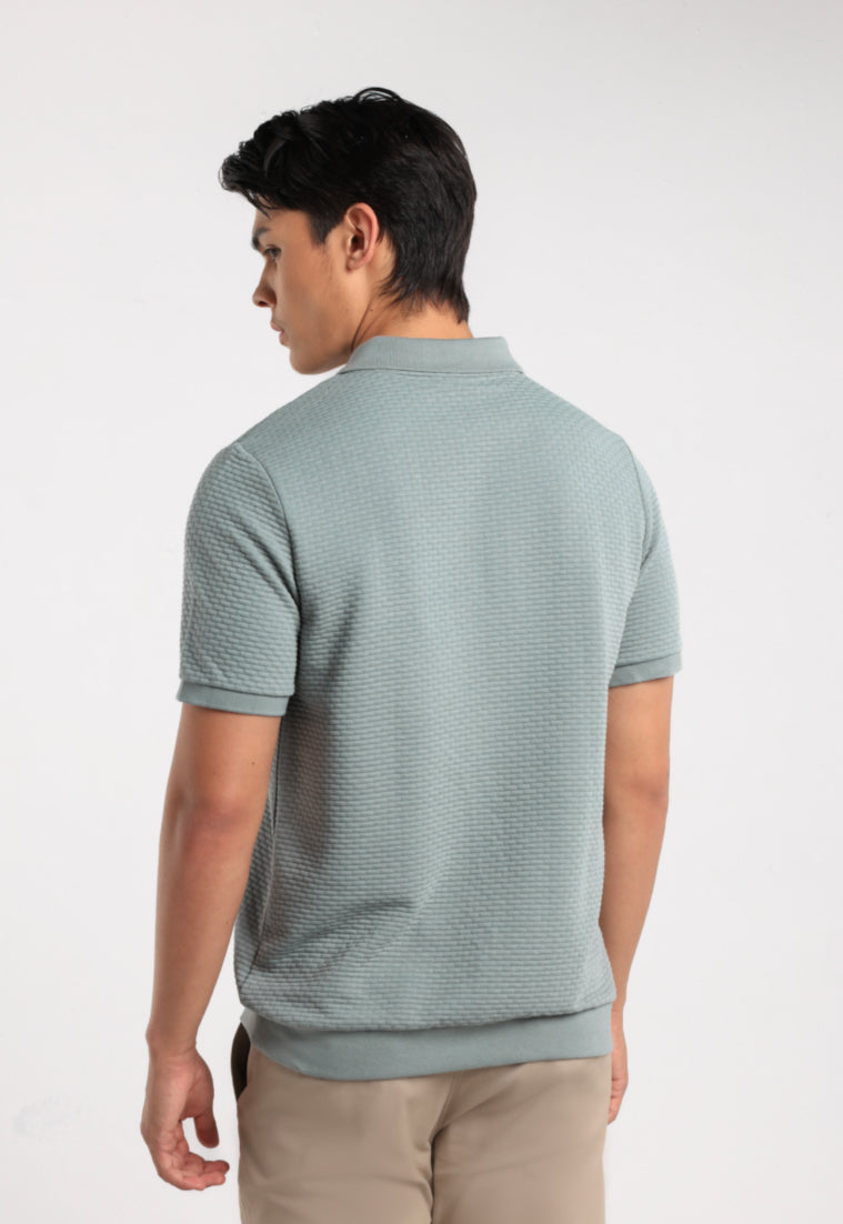 MOC - Kaos Polo Pria Lengan Pendek Caleb - Light Green