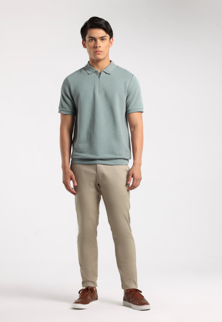 MOC - Kaos Polo Pria Lengan Pendek Caleb - Light Green