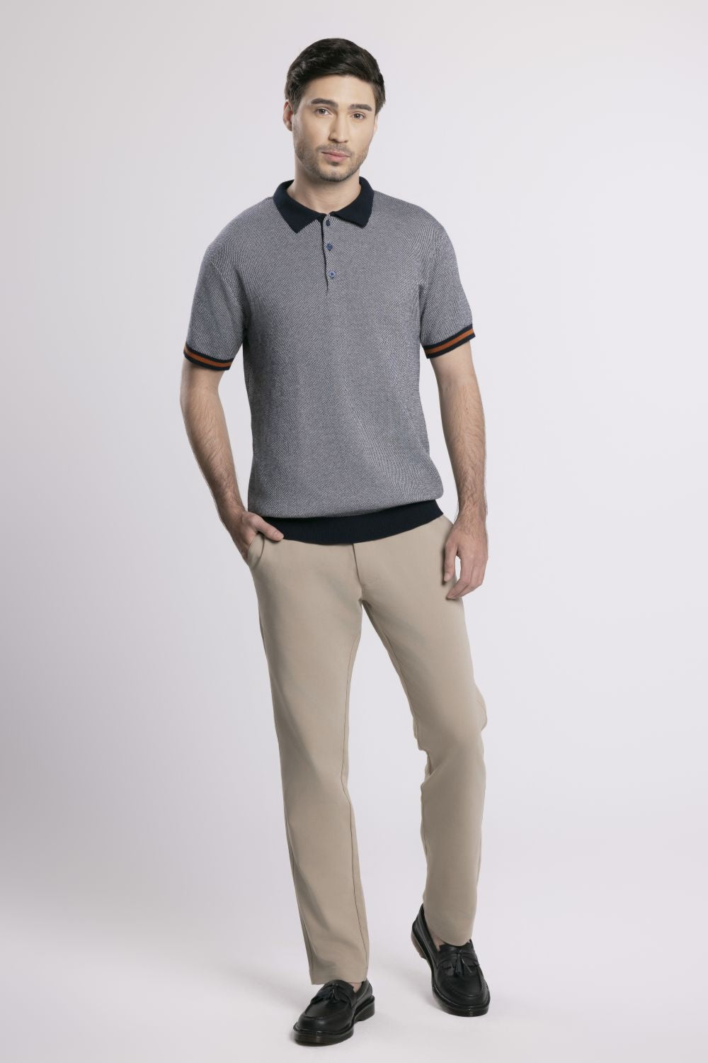 MOC - Kaos Polo Pria Lengan Pendek Karlot - Navy