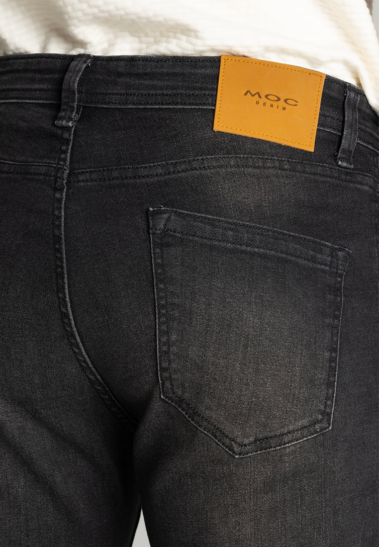 MOC - Celana Panjang Denim Pria Manchester - Black