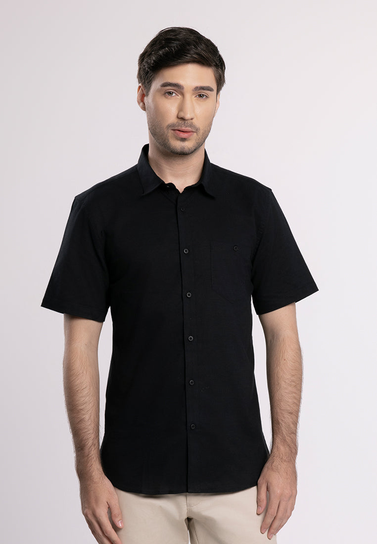 MOC - Kemeja Lengan Pendek Oxyge - Black