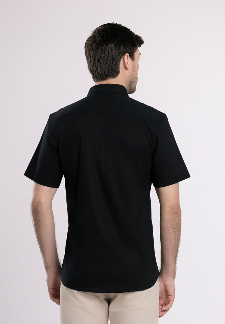 MOC - Kemeja Lengan Pendek Oxyge - Black