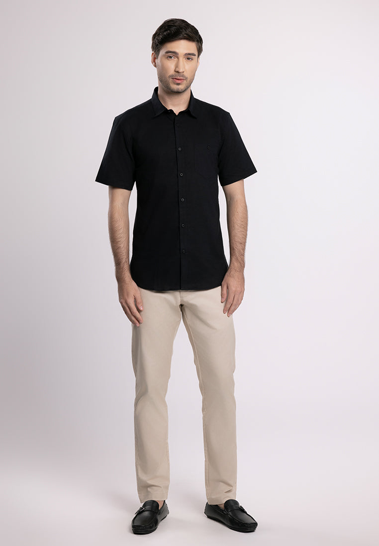 MOC - Kemeja Lengan Pendek Oxyge - Black
