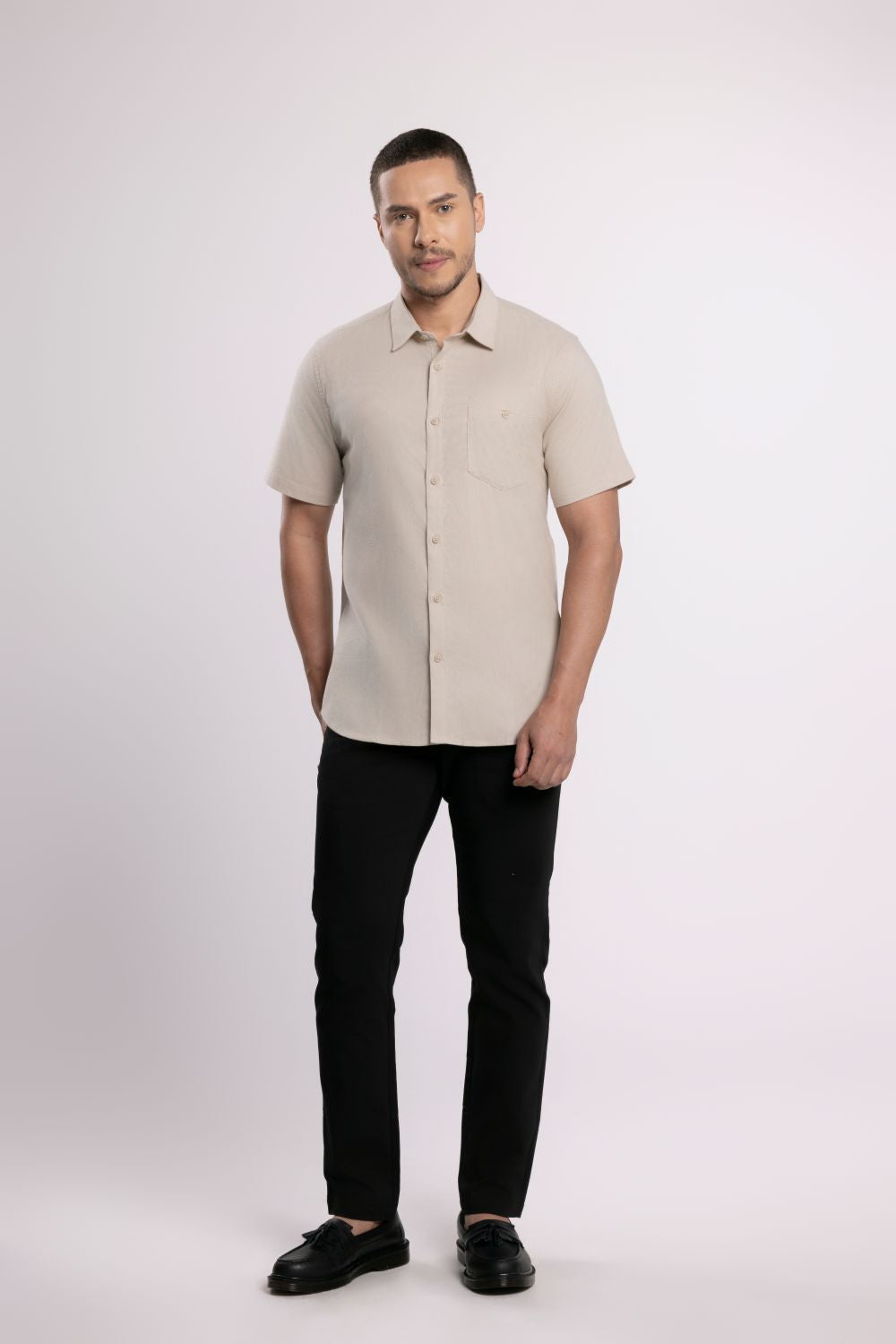 MOC - Kemeja Lengan Pendek Oxyge - Khaki