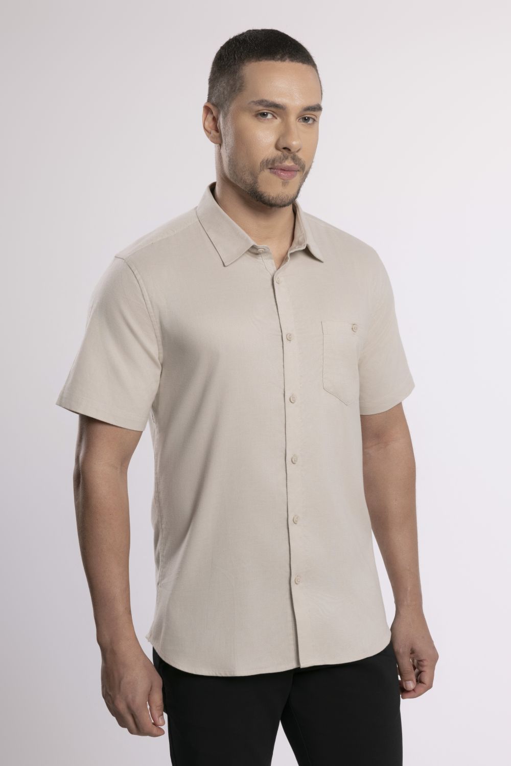 MOC - Kemeja Lengan Pendek Oxyge - Khaki