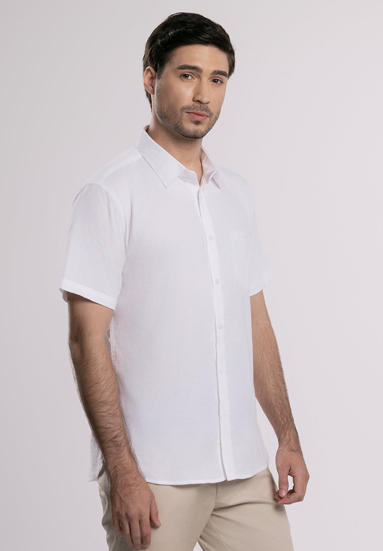 MOC - Kemeja Lengan Pendek Oxyge - White