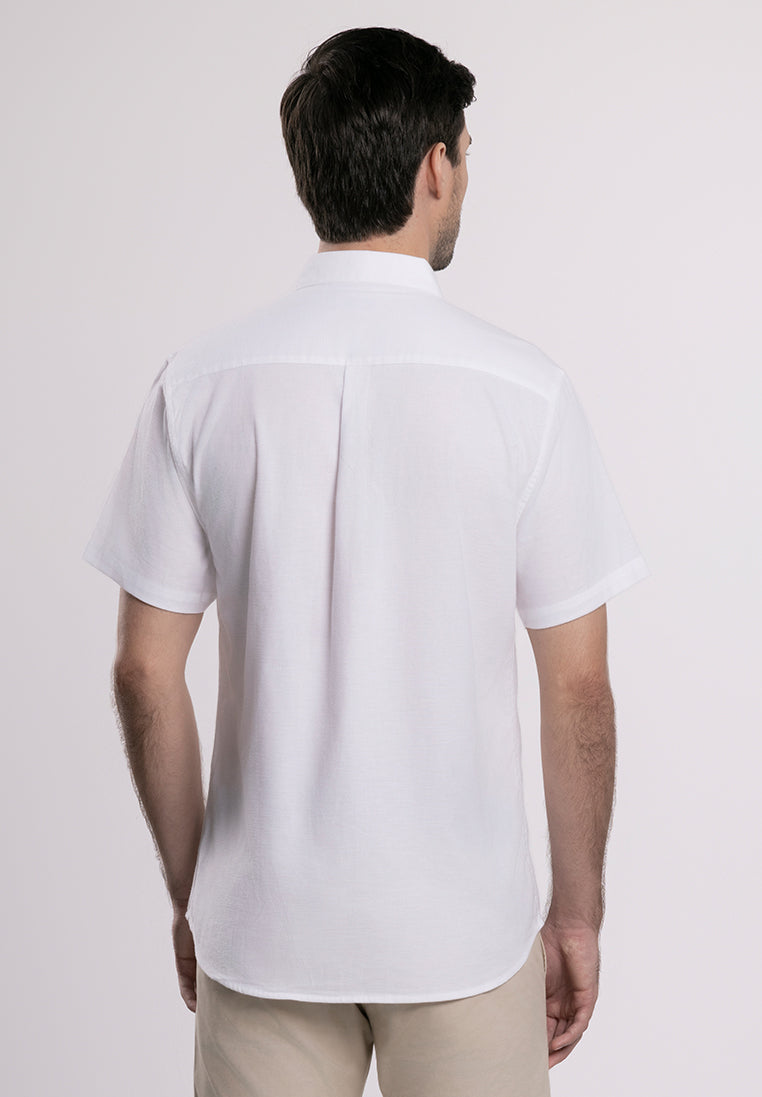MOC - Kemeja Lengan Pendek Oxyge - White