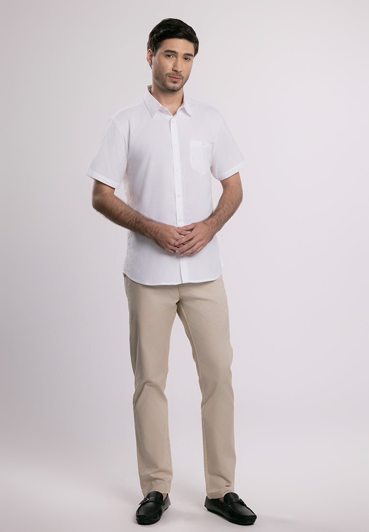 MOC - Kemeja Lengan Pendek Oxyge - White