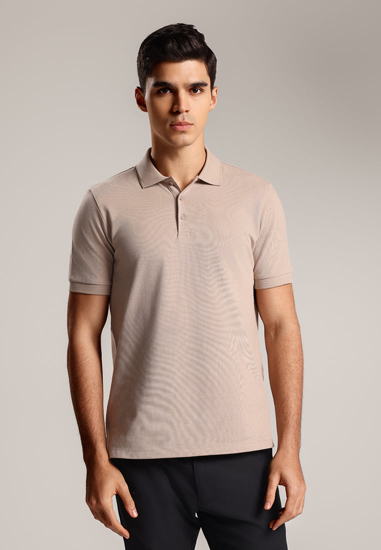 MOC - Kaos Polo Pria Lengan Pendek Dawin - Khaki