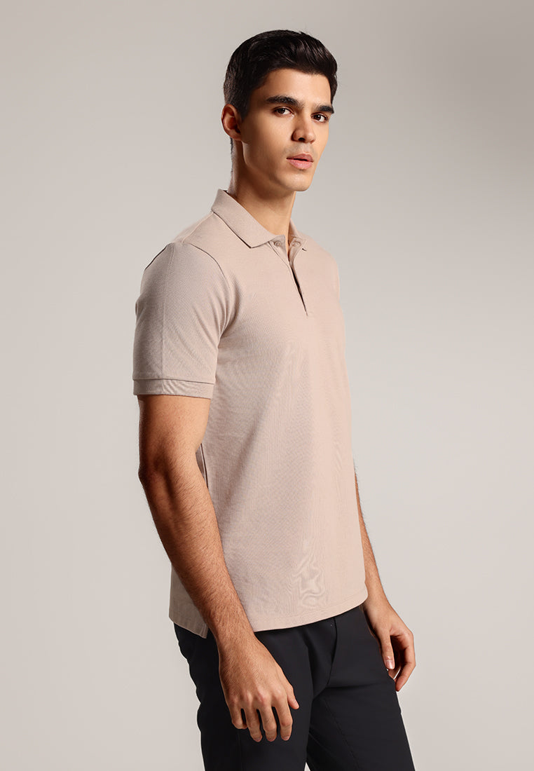 MOC - Kaos Polo Pria Lengan Pendek Dawin - Khaki