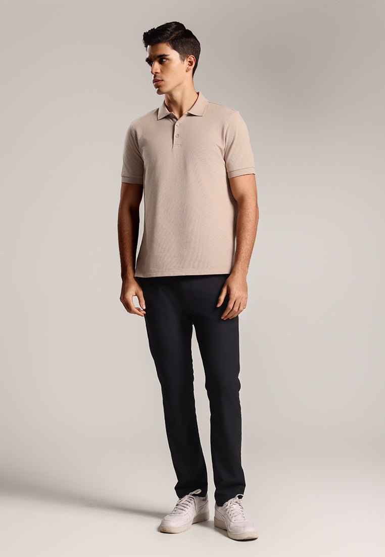 MOC - Kaos Polo Pria Lengan Pendek Dawin - Khaki