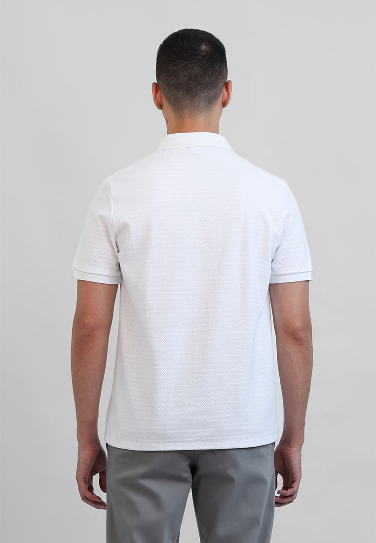 MOC Kaos Polo Lengan Pendek Pria LEO - WHITE