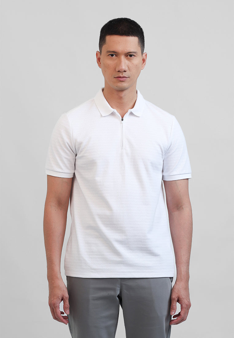 MOC Kaos Polo Lengan Pendek Pria LEO - WHITE
