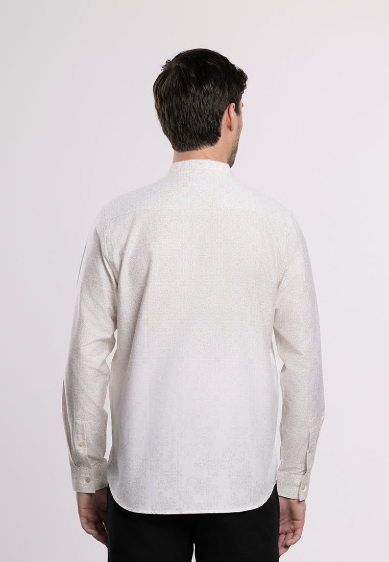 MOC x Habib Jafar Kemeja Shanghai Lengan Panjang Pria Faiz - Beige