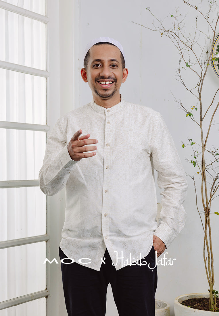 MOC x Habib Jafar Kemeja Shanghai Lengan Panjang Pria Faiz - Beige