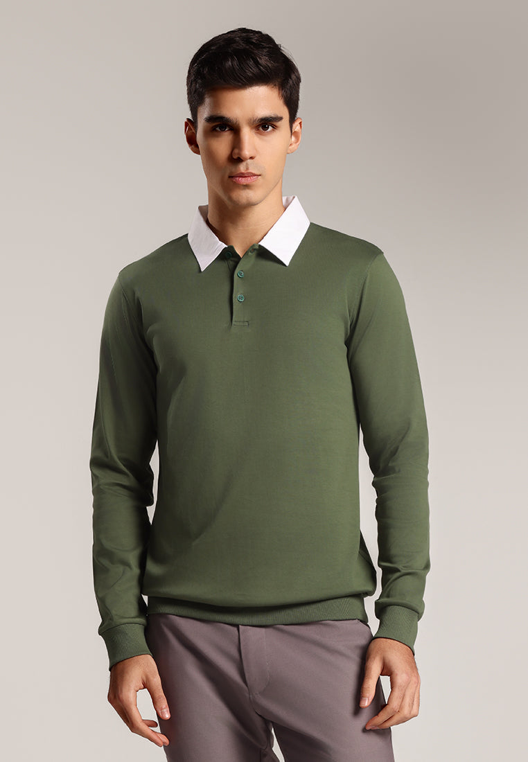 MOC - Sweater Pria Lengan Panjang Ford - Olive