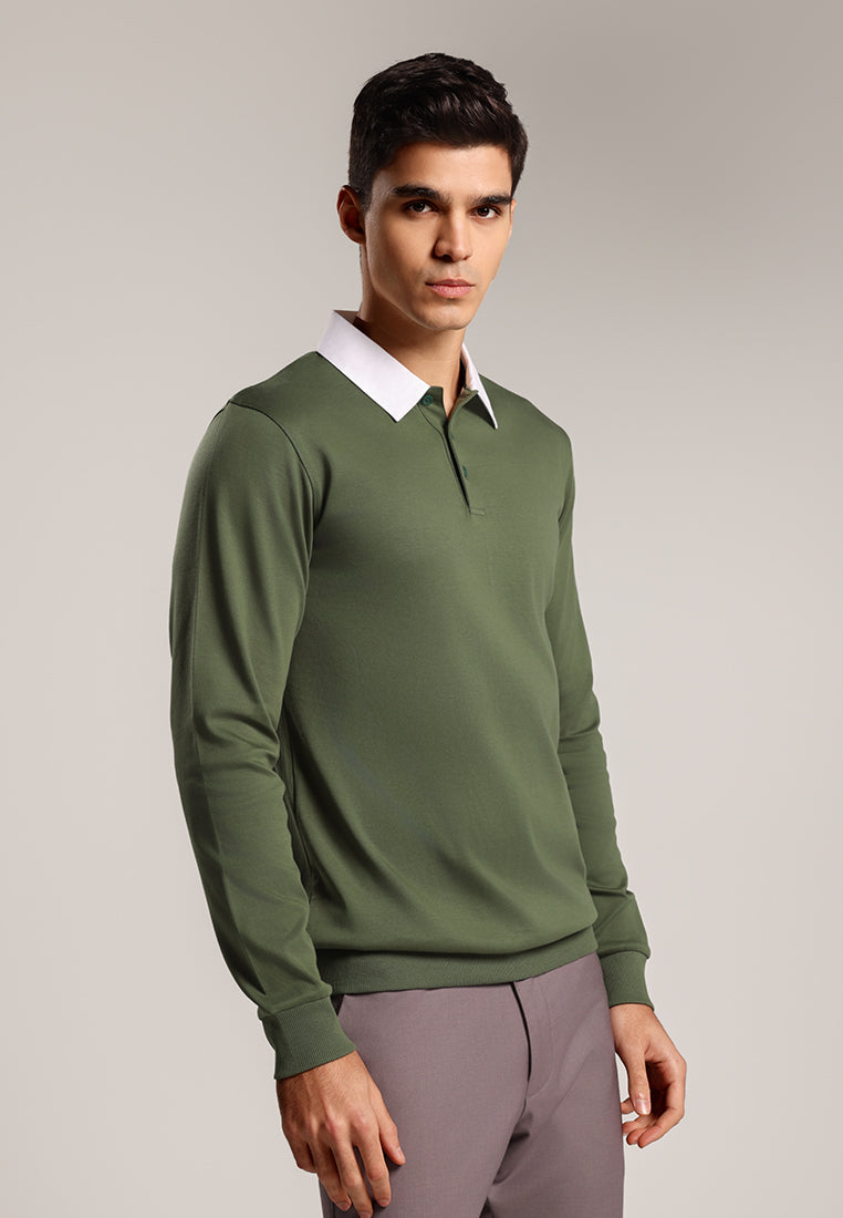 MOC - Sweater Pria Lengan Panjang Ford - Olive