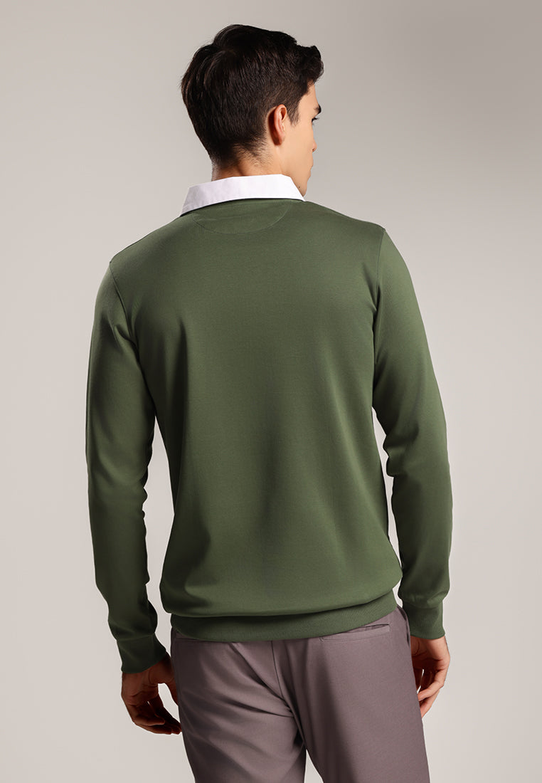 MOC - Sweater Pria Lengan Panjang Ford - Olive