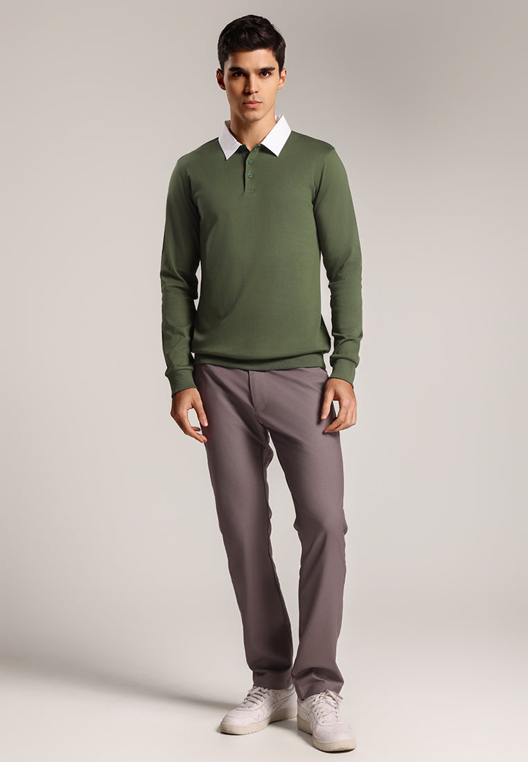MOC - Sweater Pria Lengan Panjang Ford - Olive