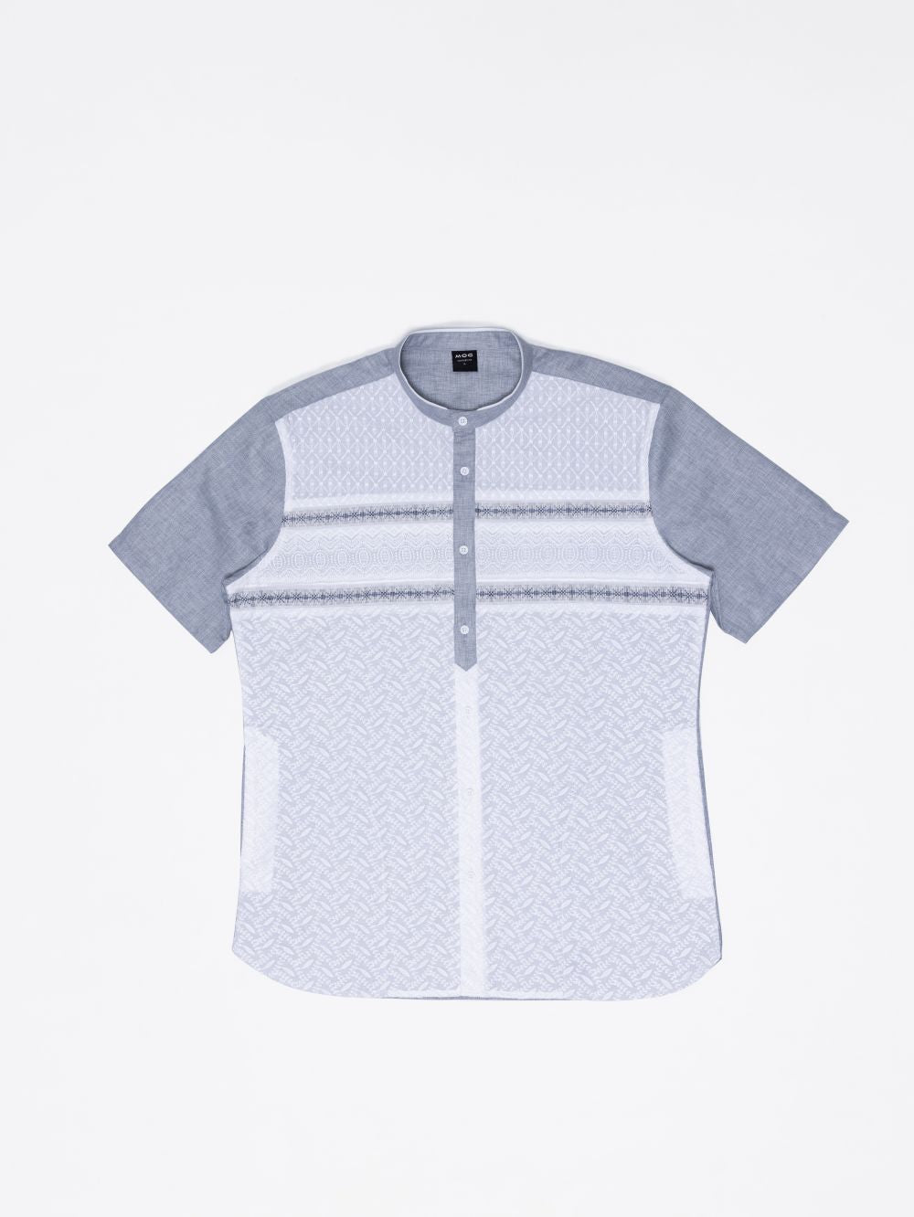 MOC Kemeja Koko Lengan Pendek Pria Hadid - Grey