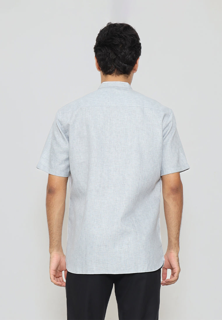 MOC Kemeja Koko Lengan Pendek Pria Hadid - Grey