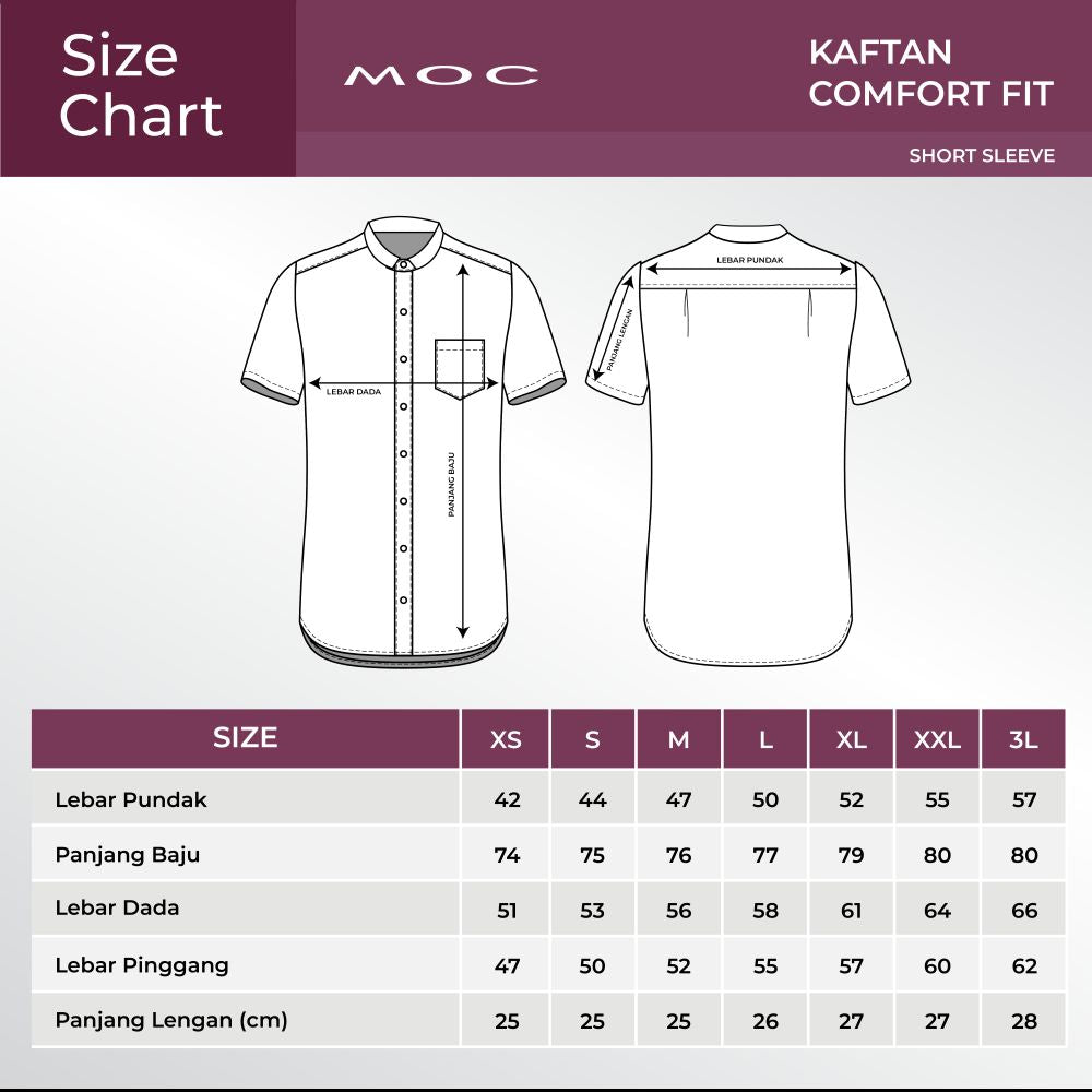 MOC Kemeja Koko Lengan Pendek Pria Hadid - Grey