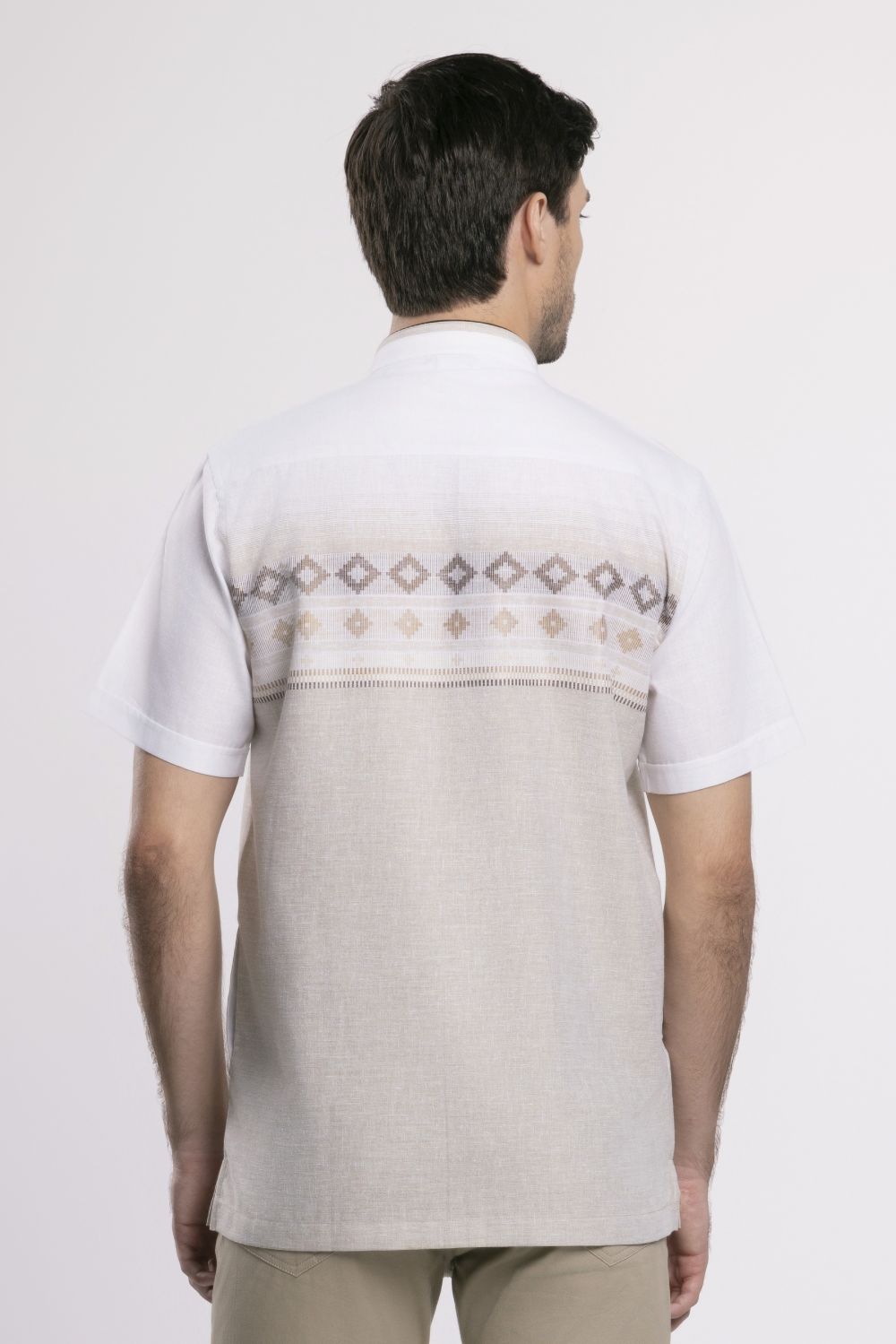 MOC Kemeja Koko Lengan Pendek Pria Hammas - Beige