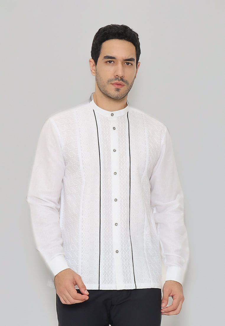 MOC Kemeja Koko Lengan Panjang Pria Othman - White