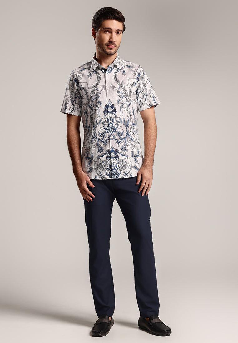 MOC - Kemeja Batik Pria Lengan Pendek Ragbani 3 - Beige