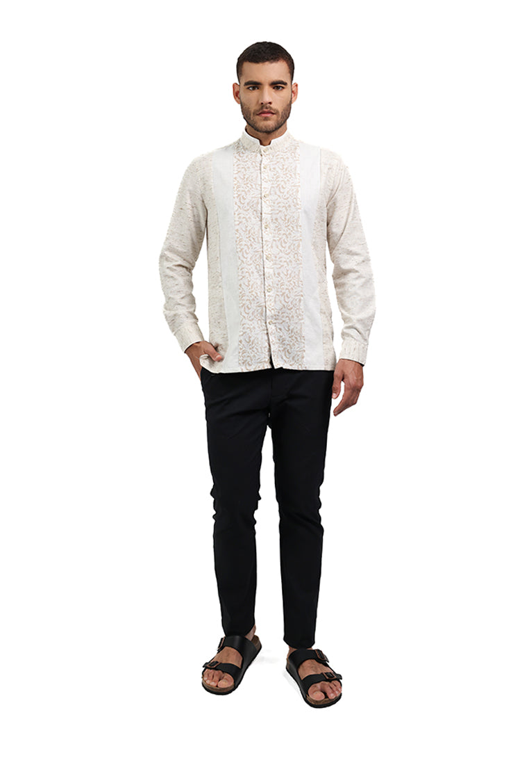MOC Kemeja Koko Lengan Panjang Pria Rifqi - White