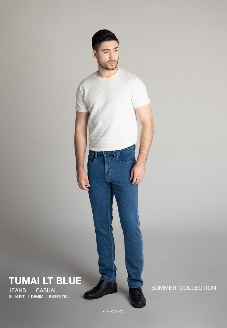 MOC - Celana Panjang Denim Pria Tumai - Light Blue