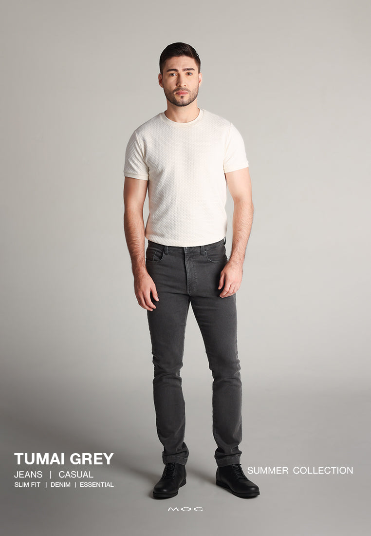 MOC - Celana Panjang Denim Pria Tumai - Grey