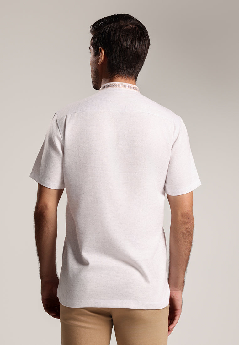 MOC Kemeja Koko Lengan Pendek Ustman - White