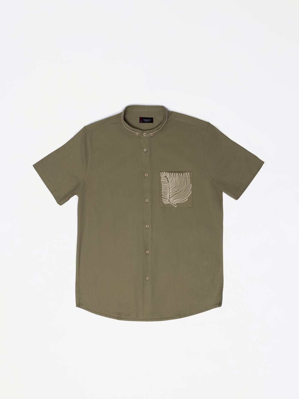 MOC - Kemeja Shanghai Lengan Pendek Pria Valdo - Olive