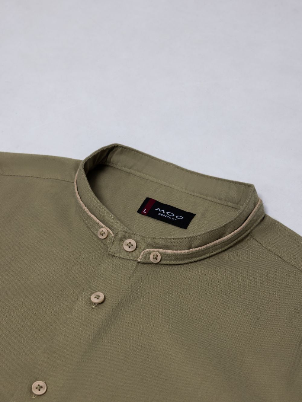 MOC - Kemeja Shanghai Lengan Pendek Pria Valdo - Olive