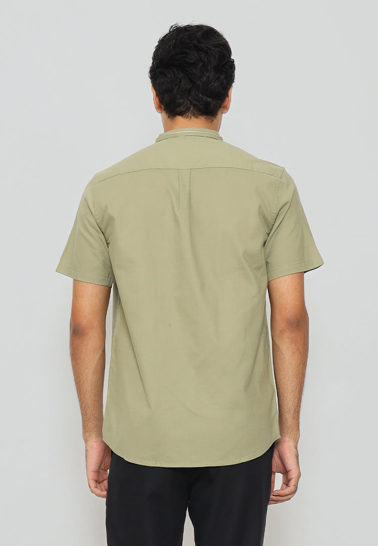 MOC - Kemeja Shanghai Lengan Pendek Pria Valdo - Olive