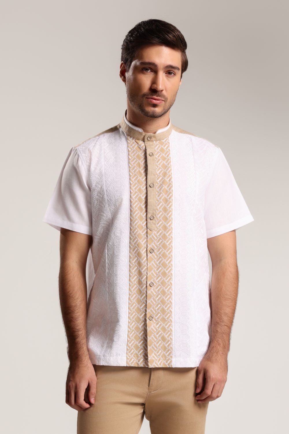 MOC Kemeja Koko Lengan Pendek Pria Zayn - White