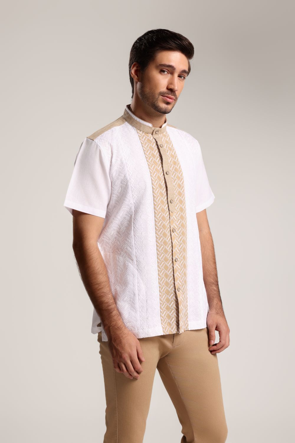 MOC Kemeja Koko Lengan Pendek Pria Zayn - White