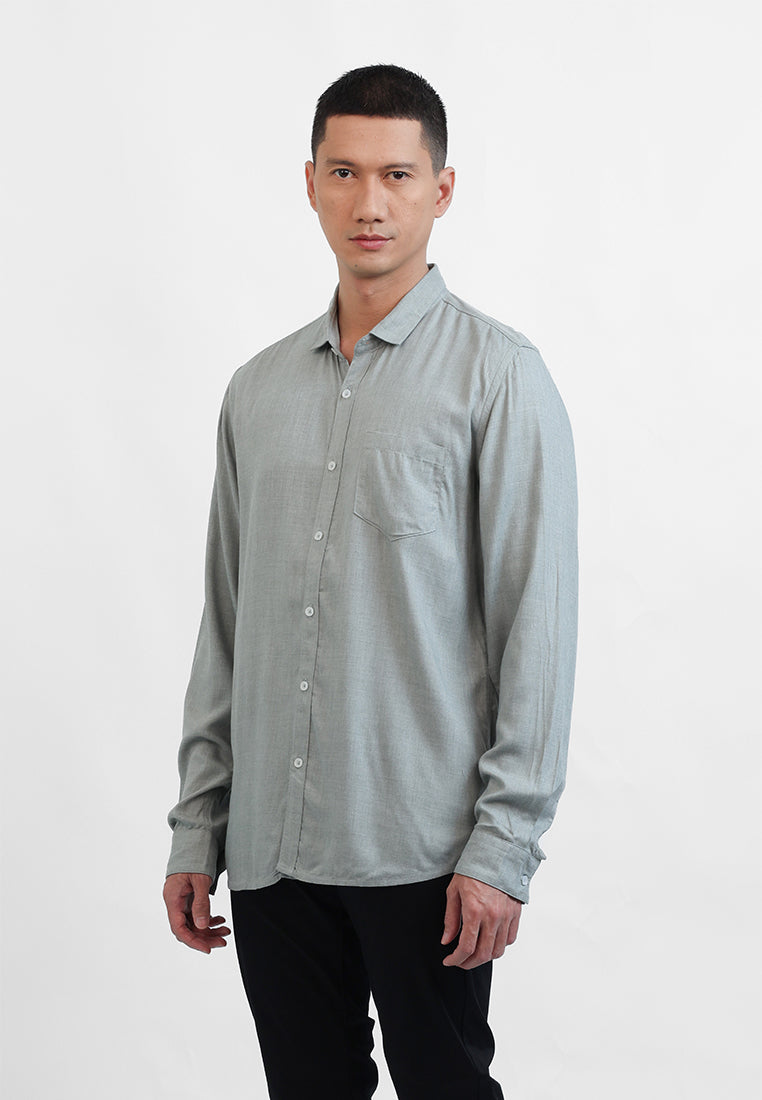 MOC Kemeja Lengan Panjang Pria MARIO - GREEN