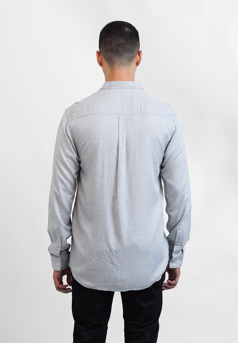 MOC Kemeja Lengan Panjang Pria MARIO - GREY