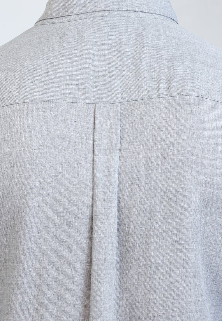 MOC Kemeja Lengan Panjang Pria MARIO - GREY