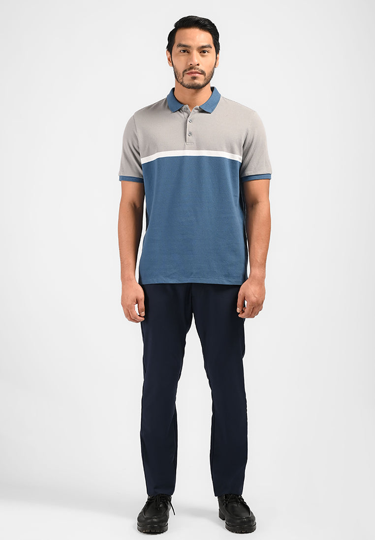 MOC Kaos Polo Lengan Pendek Pria Sergio - Navy