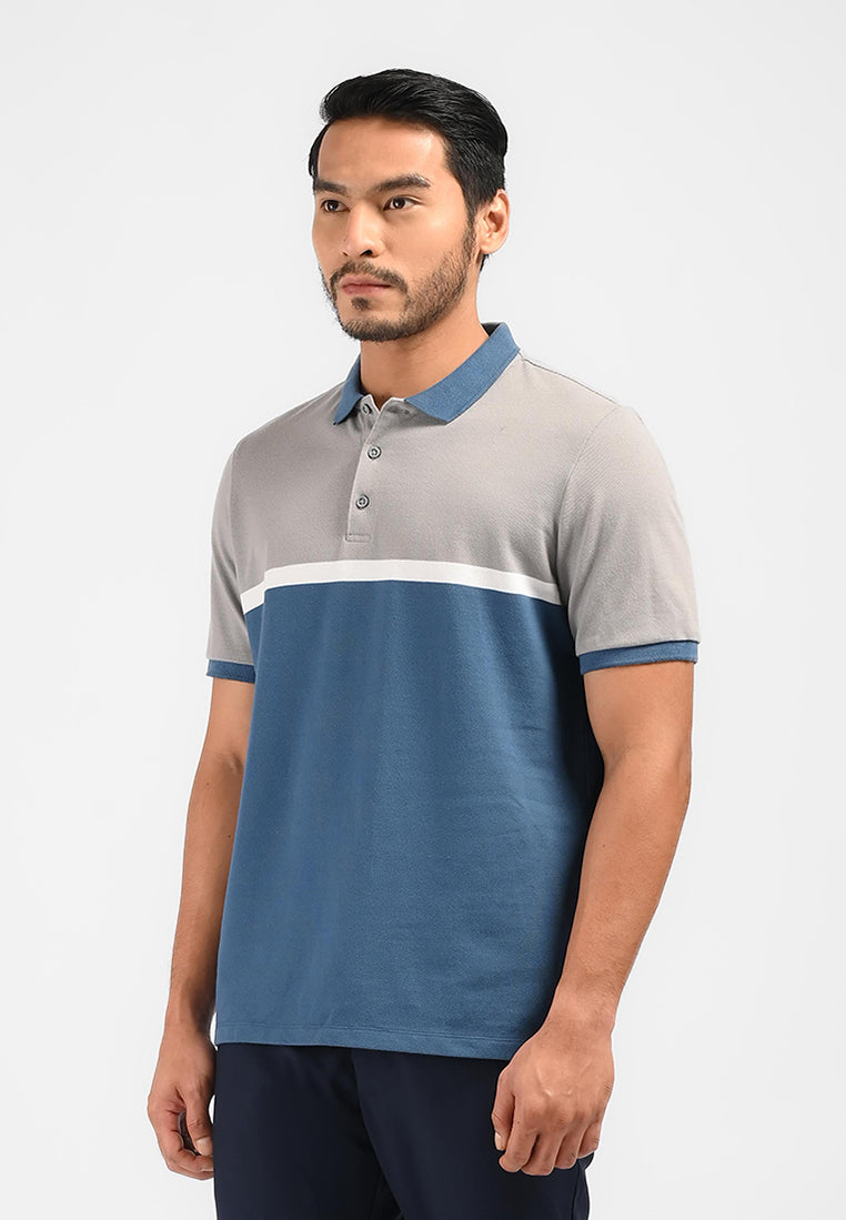MOC Kaos Polo Lengan Pendek Pria Sergio - Navy